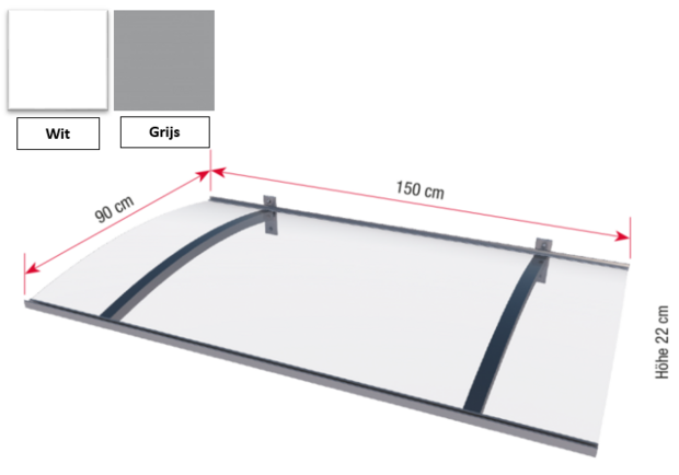 Deurluifel PT LED 150/90 GRIJS