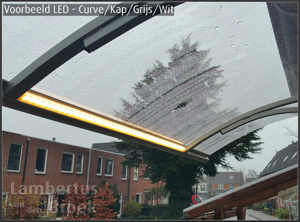 Deurluifel Kap Curve 160/85 grijs (LED)