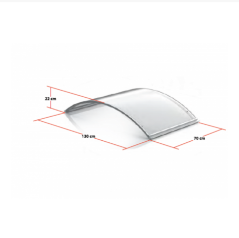 Deurluifel Boog 130/70 wit