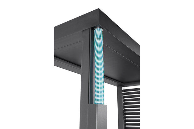 Deurluifel PLATIN met shutter zijdeel